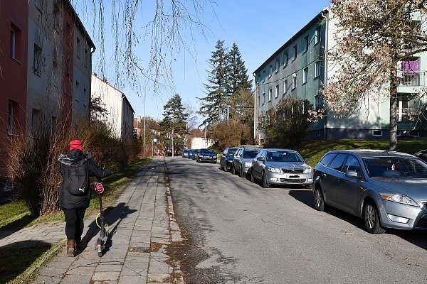 Parkoviště ulice Údolní
